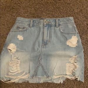 High waisted mini skirt